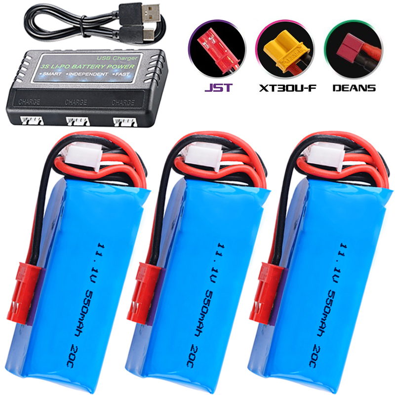 11.1V 550mAh Lipo Battery For  - огляд і ціна Drone Racing Charger